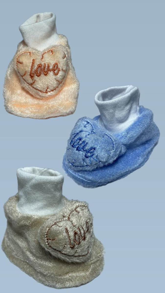 Baby Fleece Booties Pair, Pack Of 3