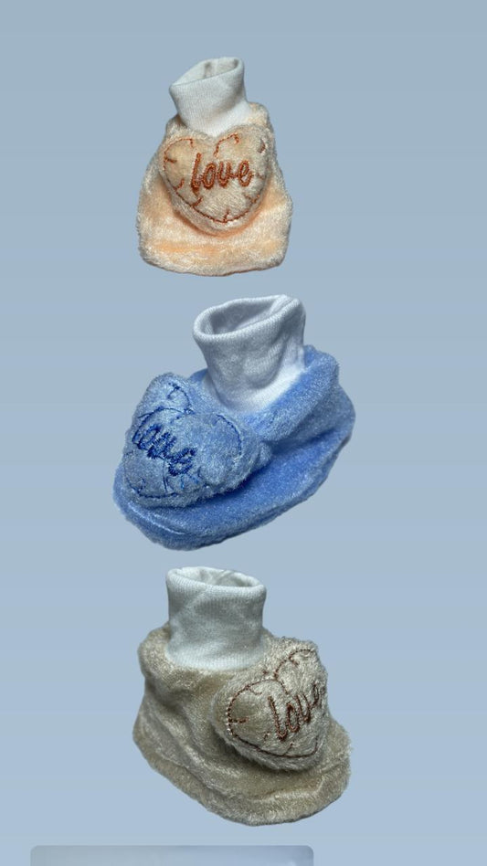 Baby Fleece Booties Pair, Pack Of 3