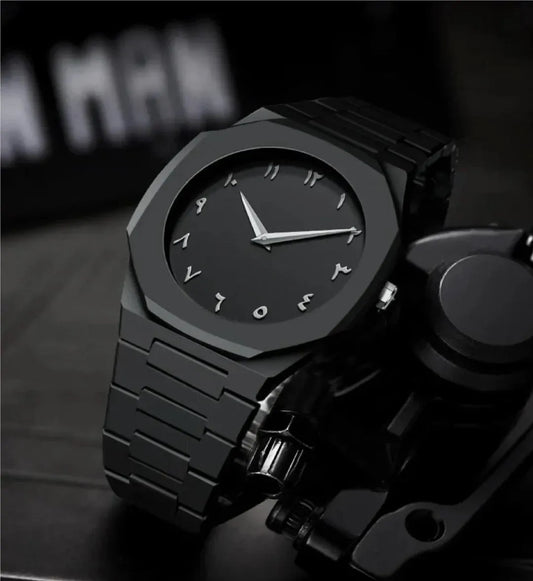 Arabic Aura Watch Best for Men & Boys - Black Color - With Box