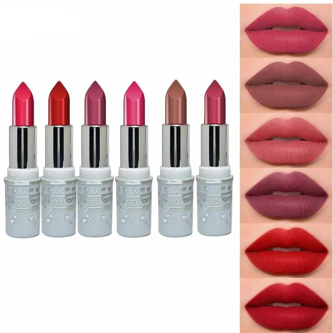 HengFang Matte Finish Lipstick, Pack Of 6