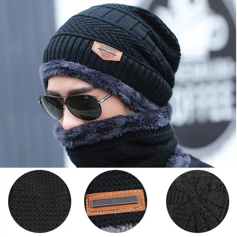 4 Pcs Wool Beanie and Neck Warmer Set - Buy 1 Get 1 Free