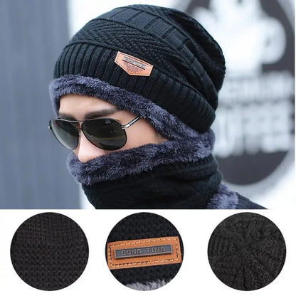 4 Pcs Wool Beanie and Neck Warmer Set - Buy 1 Get 1 Free