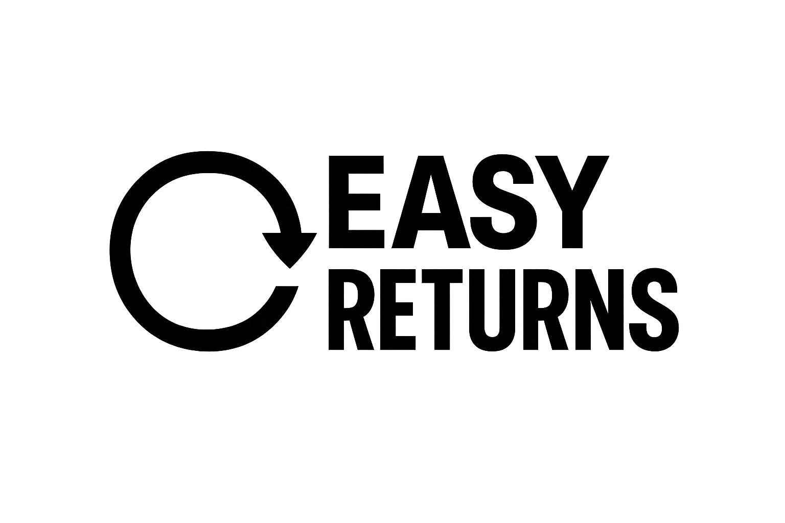 PNG IMAGE OF EASY RETURNS  BLACK & WHITE SOLID LOGO